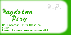 magdolna piry business card